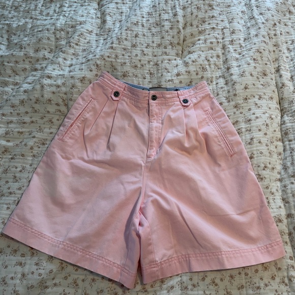 Liz Claiborne Pants - Liz Claiborne Light Pink Pleated High-Rise Shorts